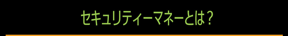 セキュリティーマネーとは